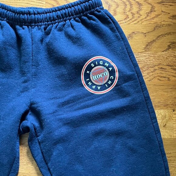 iu alpha phi sigma chi homecoming sweatpants indiana university navy blue wide - Picture 4 of 6